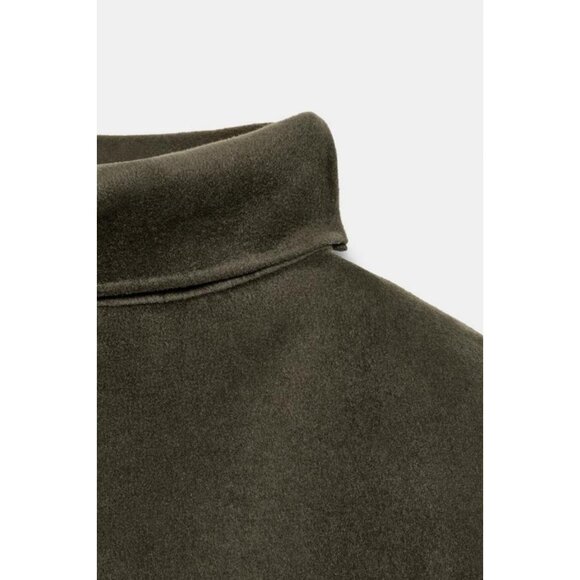 ZARA SHORT WOOL FRINGED CAPE - Picture 6 of 6